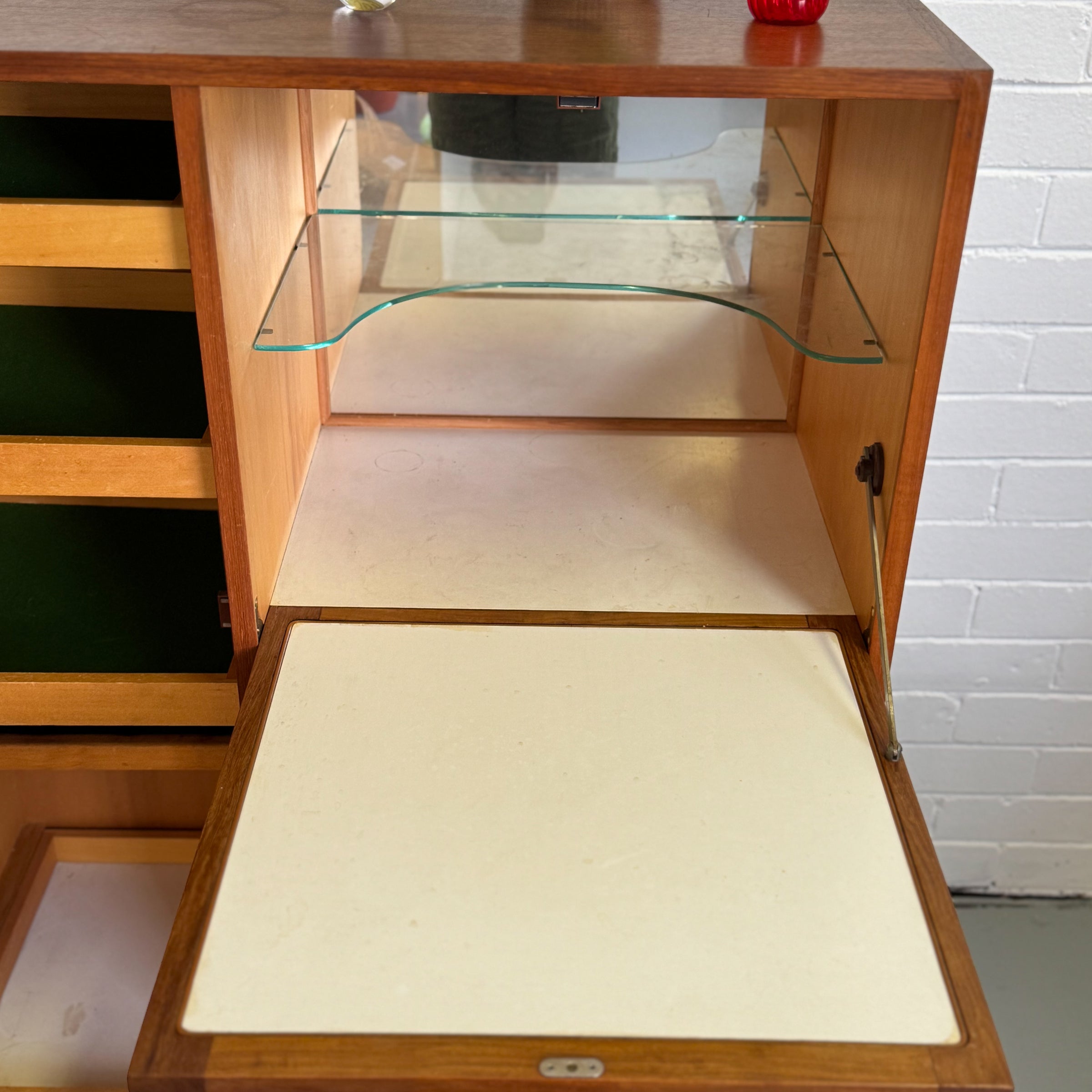 Mid Century Teak 'Koben' Sideboard Bar Cabinet Credenza by